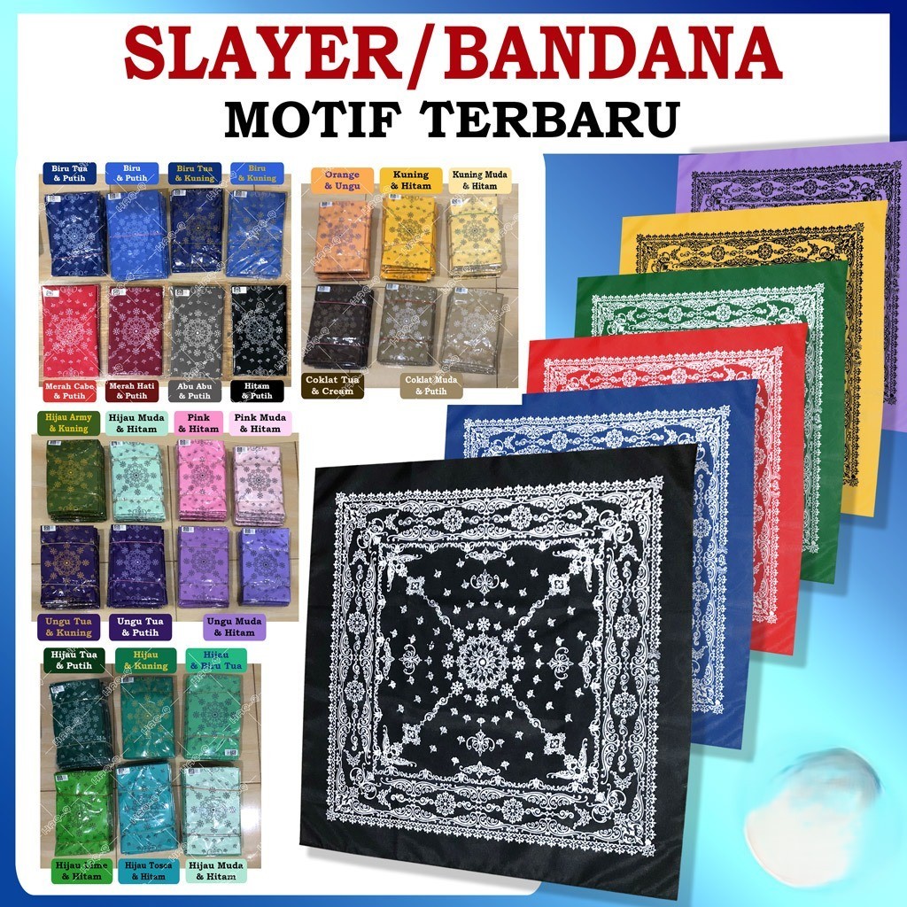 Jual (PAP) SLAYER KAIN BATIK / BANDANA SLAYER PUTIH PREMIUM / Slayer ...