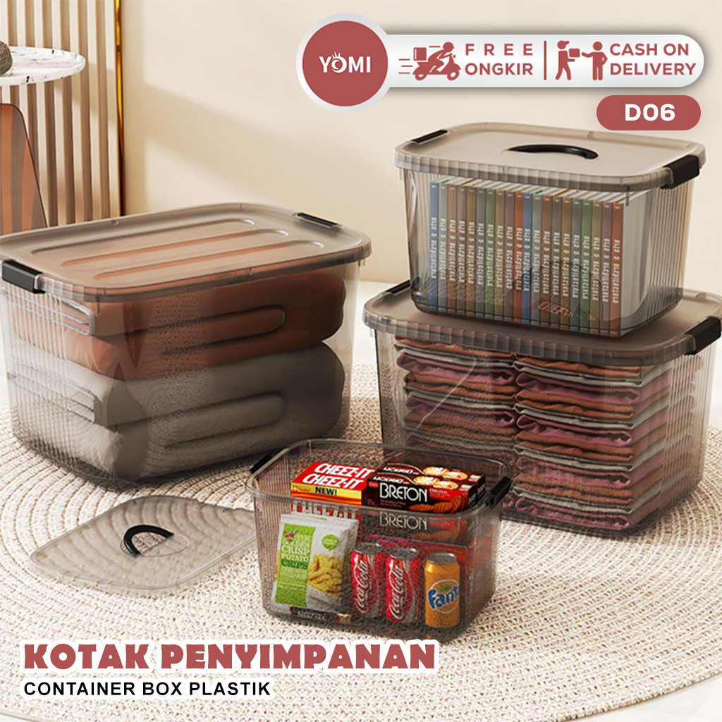 Jual YOMI Container Box D06/ Storage Organizer Box / Box container ...