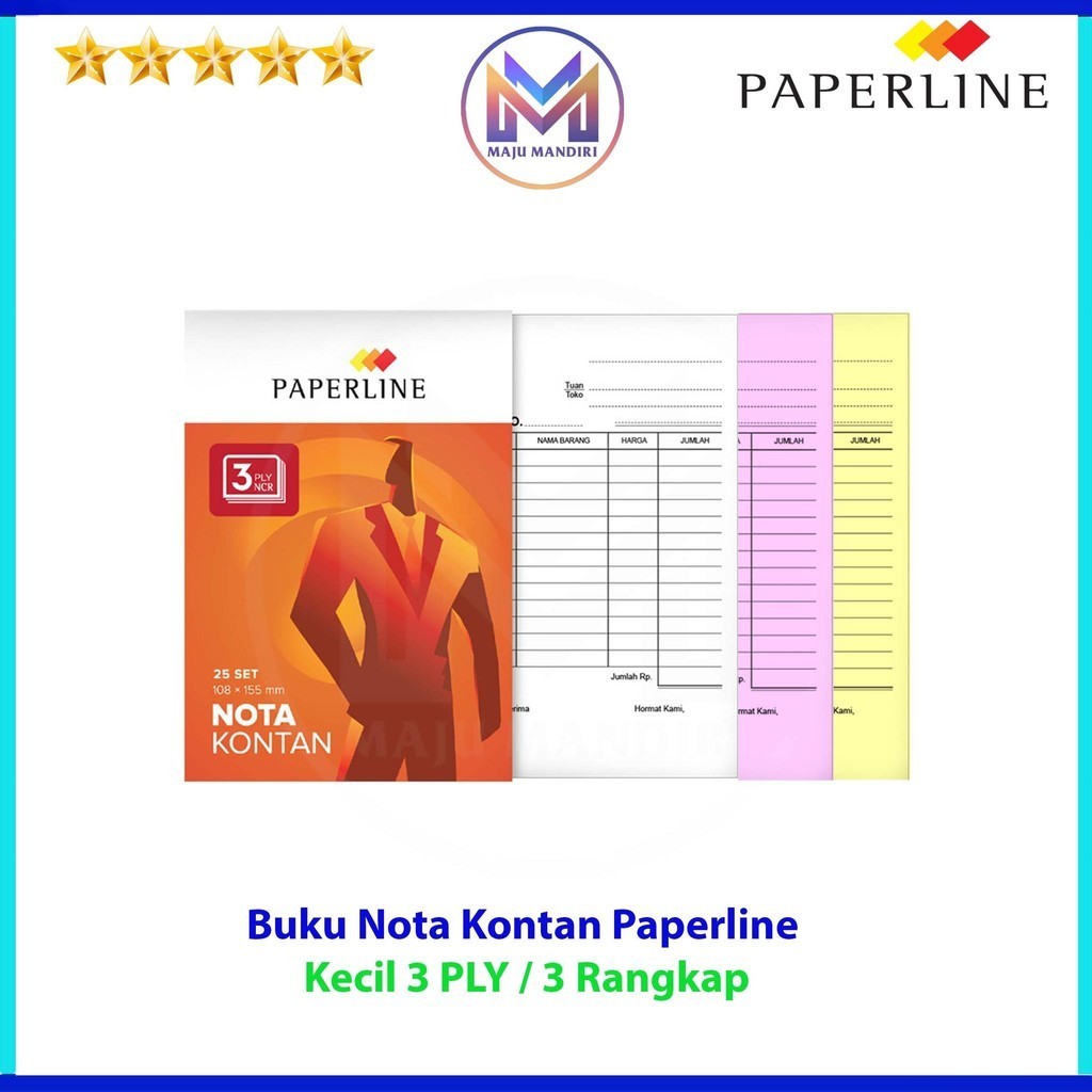 Jual Buku Nota Kontan Paperline 3 Ply Kecil / Nota K3 / Bon Rangkap 3 ...