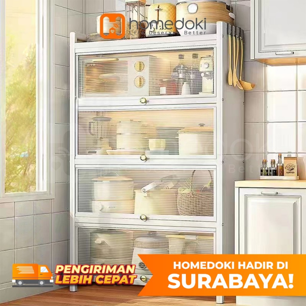 Jual Homedoki Surabaya- Lemari Piring Tertutup/Rak Piring Minimalis ...