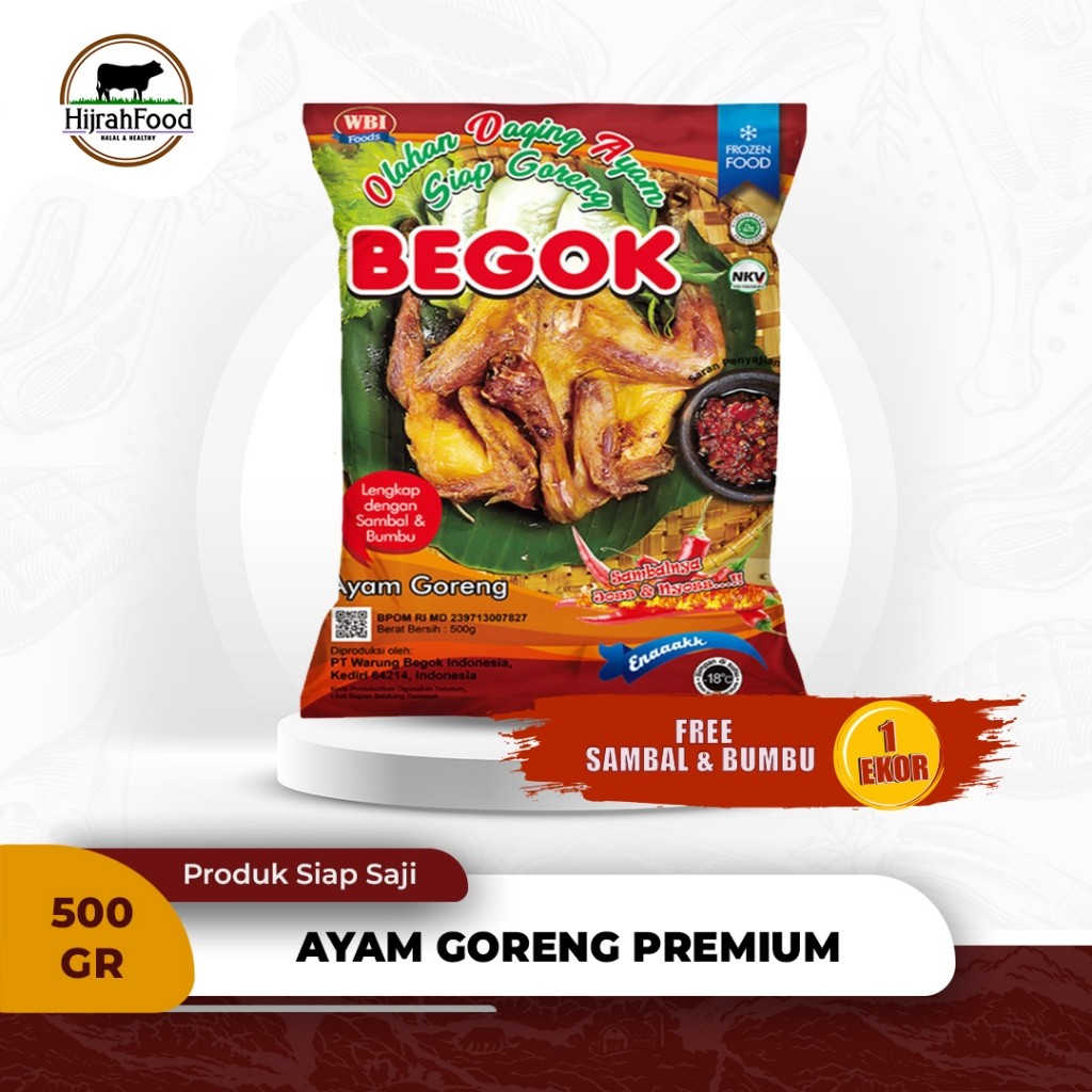 Jual Begok Ayam Goreng Frozen 500 gr Lengkap Dengan Sambal dan Bumbu ...