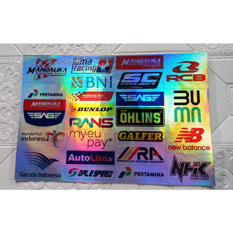 Jual Stiker Racing Pack Sticker Racing Hologram Stiker Sponsor Stiker ...