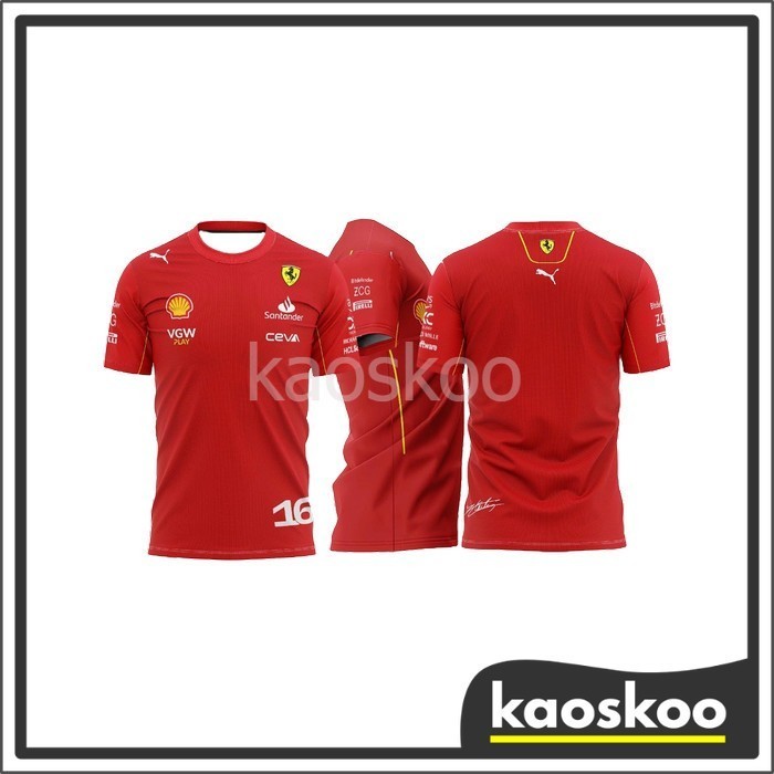 Jual Kaos F1 Ferrari Formula One Racing Team 2024 Jersey ukuran besar ...