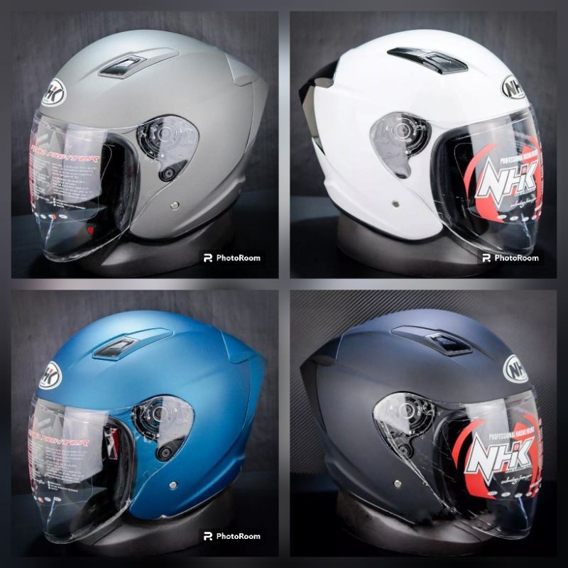 Jual NHK R1 Elite Solid Variasi Warna Helm Open Face Visor Light Smoke ...
