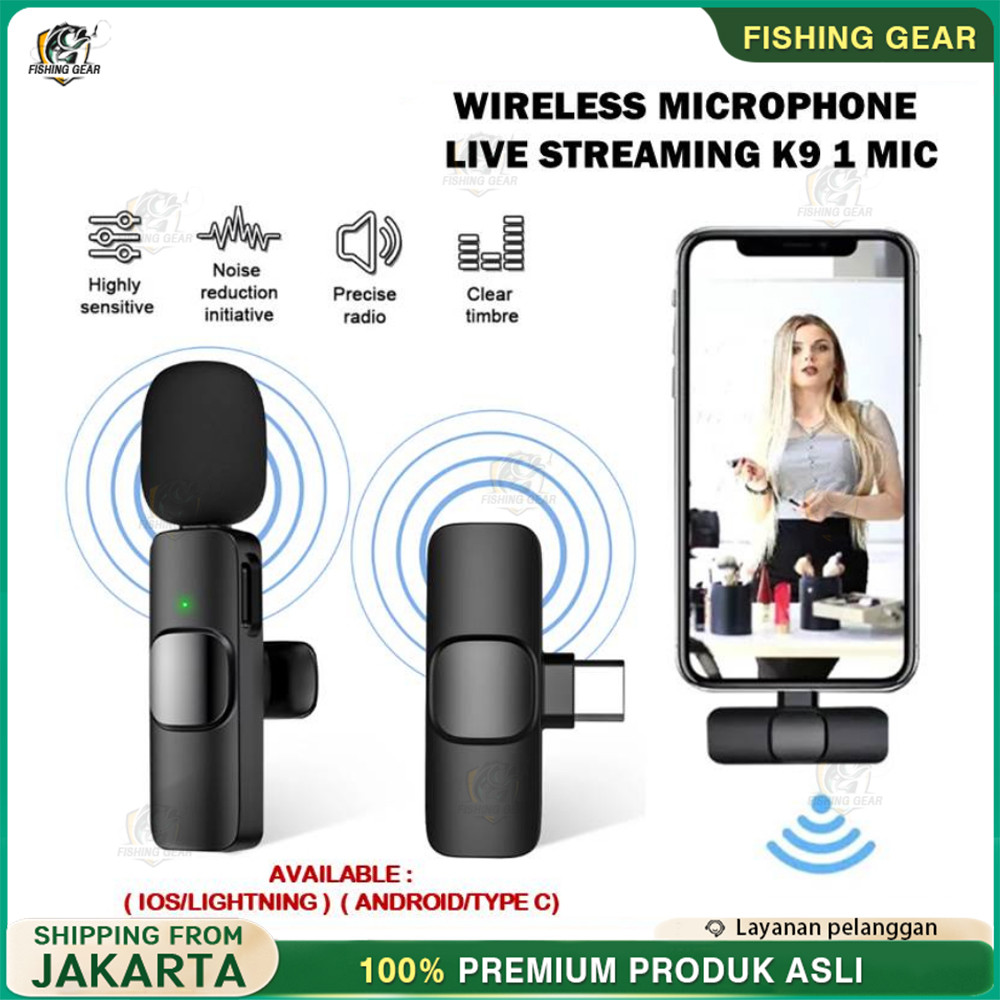 Jual 【3 In 1 Pro Mic】3.5mm Mikrofon Nirkabel Lavalier Mic Portabel