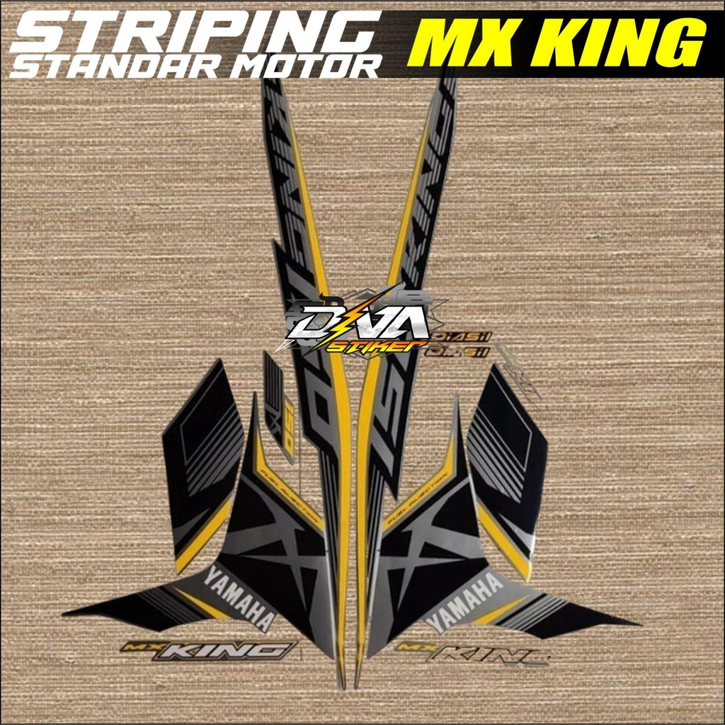 Jual Stiker Striping Motor MX KING 150 2017 HITAM KUNING Sticker Lis ...