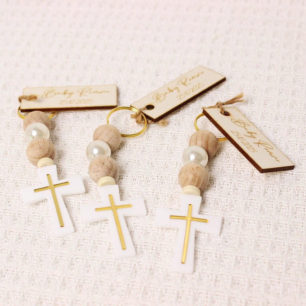 Jual Personalized Cross Keychains Custom First Holy Communion Baptism ...