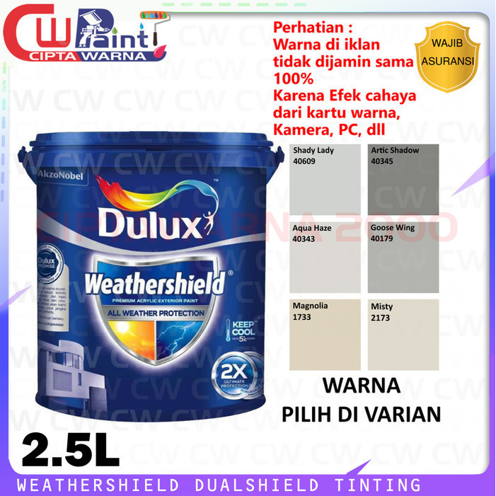 Jual Dulux Weathershield DS Tinting Cat Dinding Tembok Eksterior Grey ...