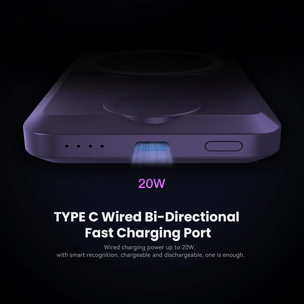 KiiP Wireless EW31 2in1 Power Bank Wireless Magnetic Powerbank Iwatch 10000 mAh Type C PD Fast Charging