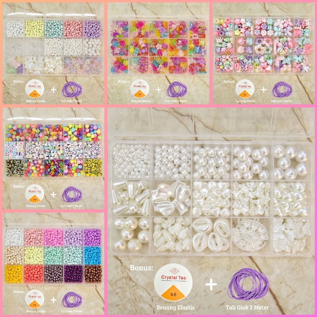 Jual Manik Mote 1 Set / DIY Manik Manik Set Lengkap - Gelang Cincin ...