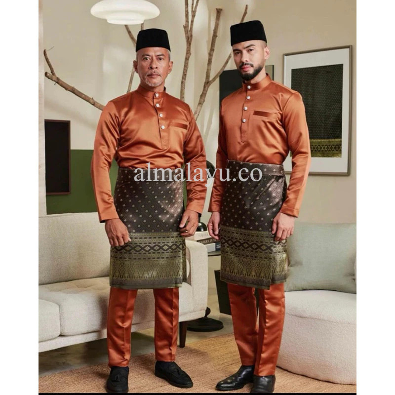 Jual Set Baju melayu pria teluk belanga cekak musang adat melayu khas