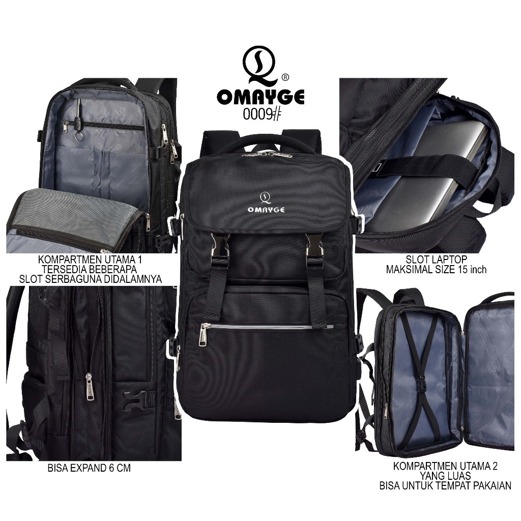 Jual Omayge Tas Ransel Omayge 0009 Tas Backpack Tas Laptop Pria Tas ...