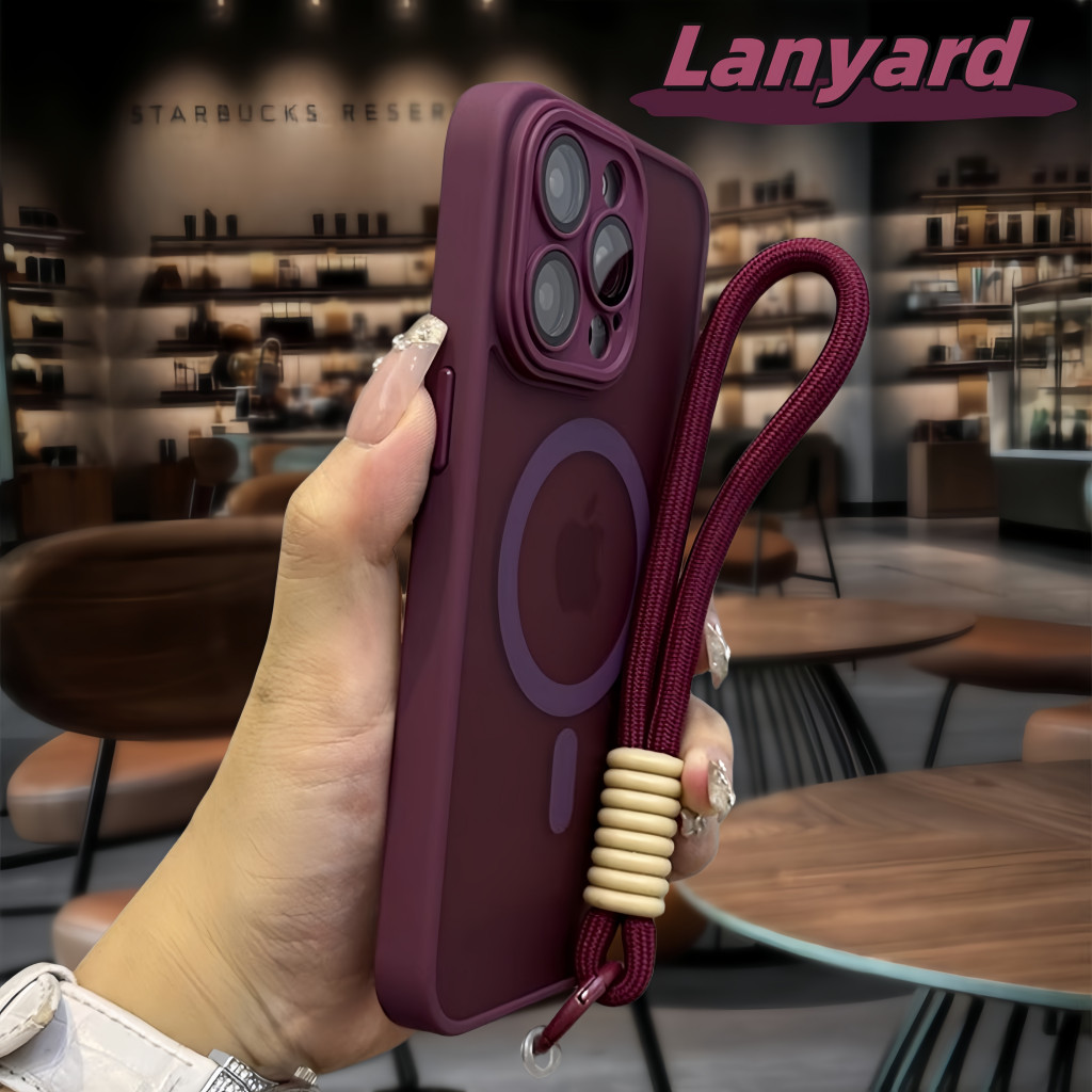 Jual 【Lanyard】 Luxury Matte titanium gray wireless charging