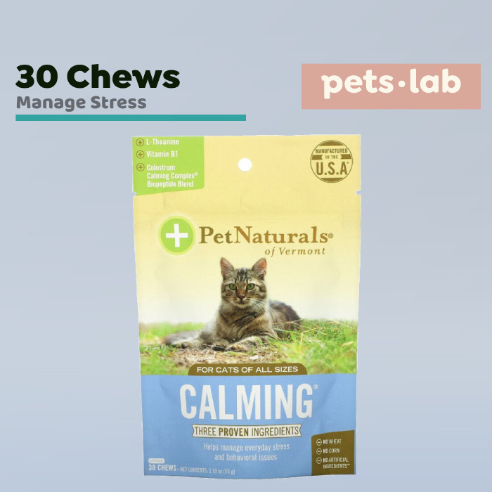 Image showcasing Jual Pet Naturals of Vermont, Calming for Cats, Anxious Kucing Vitamin ...