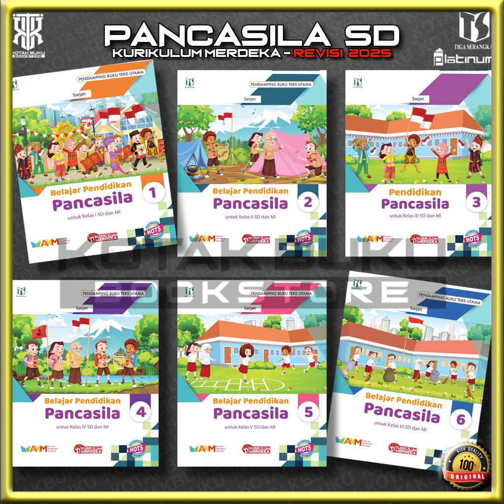 Jual Buku Pendidikan Pancasila Kelas 1 2 3 4 5 6 SD Kurikulum Merdeka ...