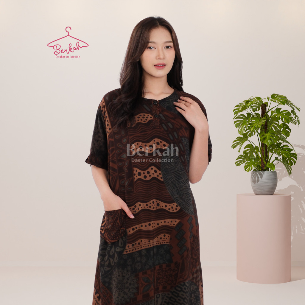 Daster Batik Rayon Busui Kancing Surya Teja