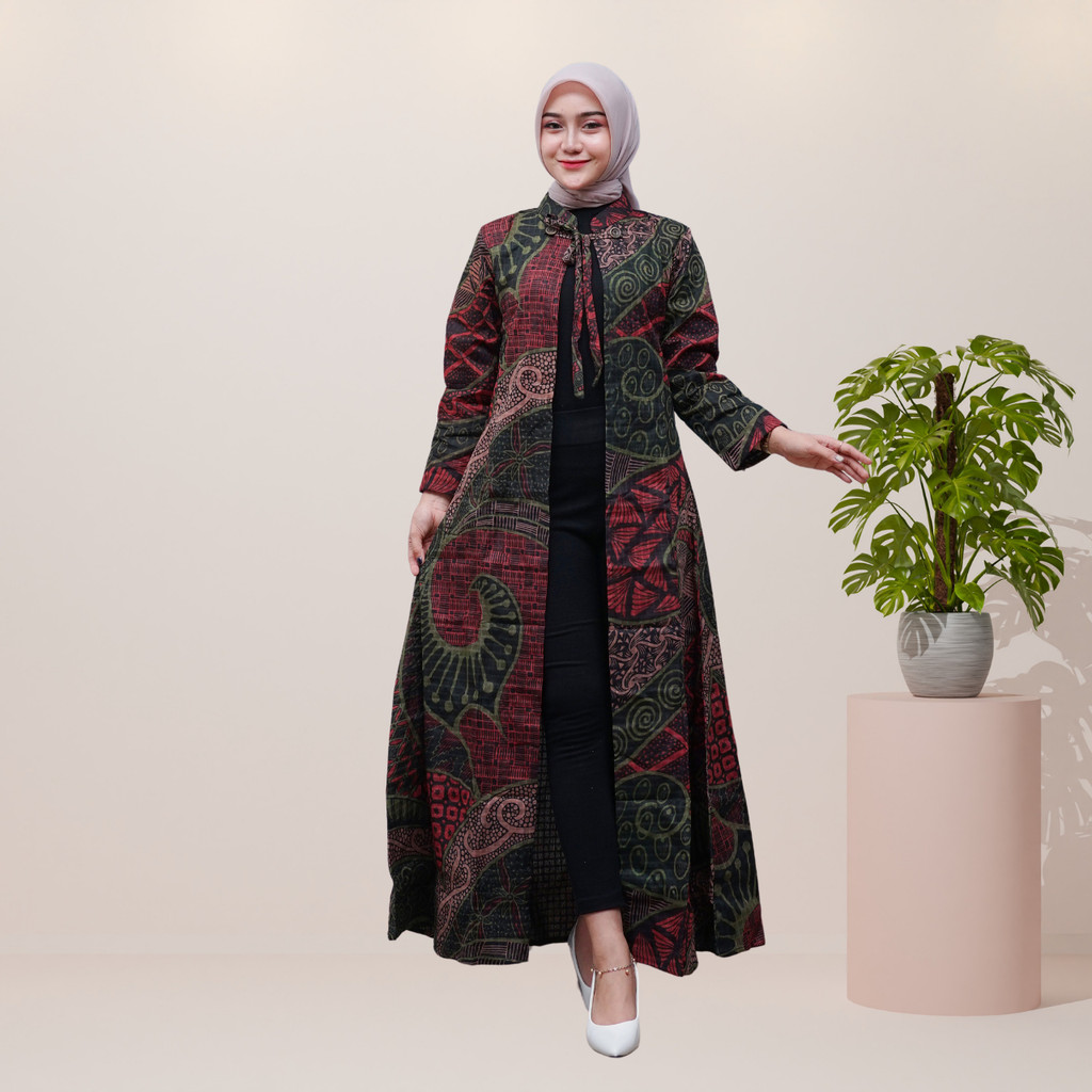 Outer Batik Long Cardigan Surya Teja Lapis 3