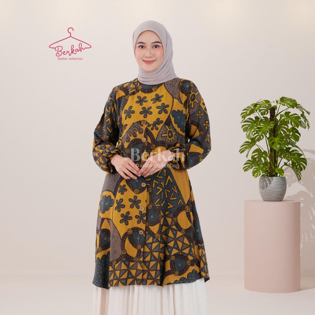 Atasan Batik Tunik Modern Rayon Surya Teja