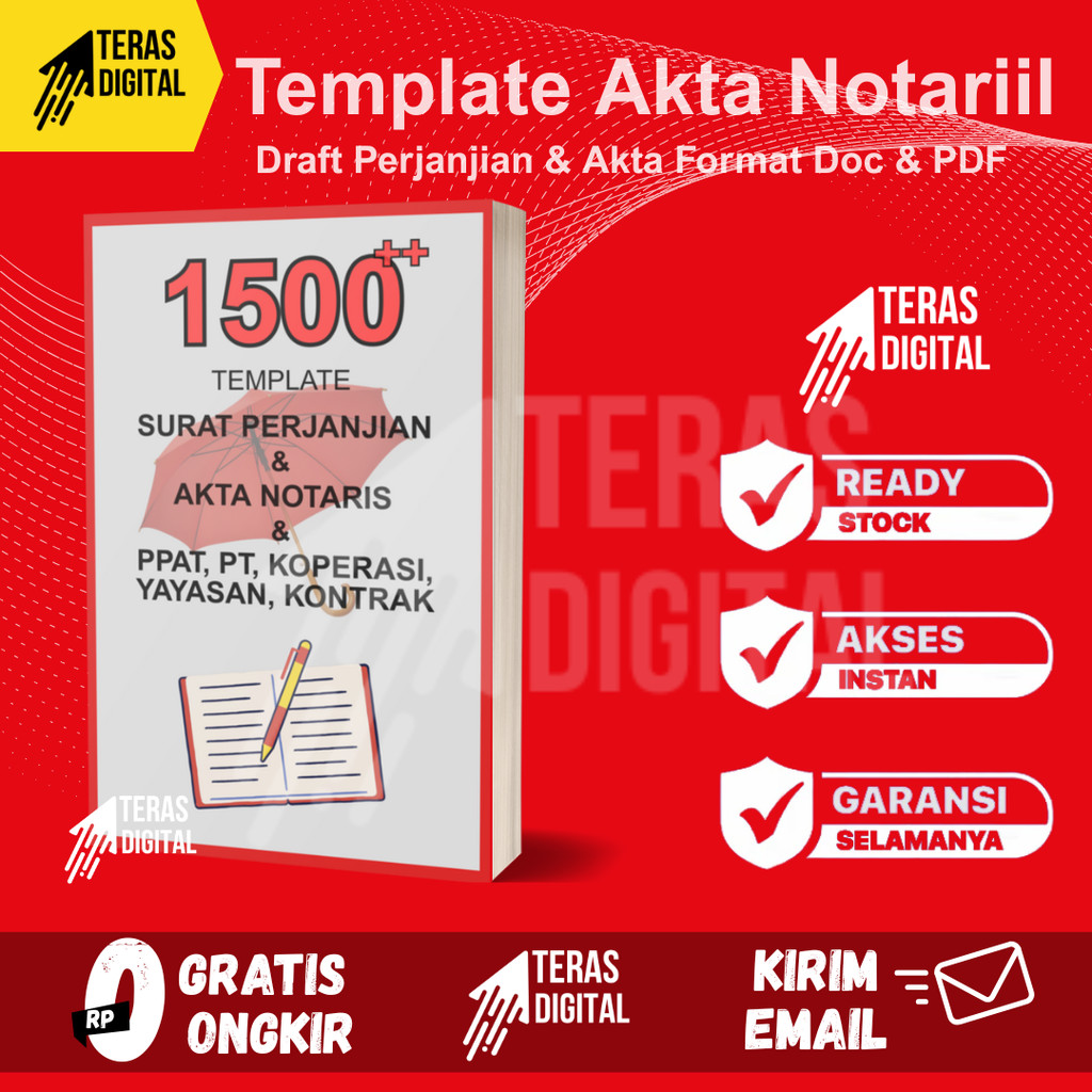 Jual 1500++ TEMPLATE AKTA PERJANJIAN & NOTARIS NOTARIIL YAYASAN ...