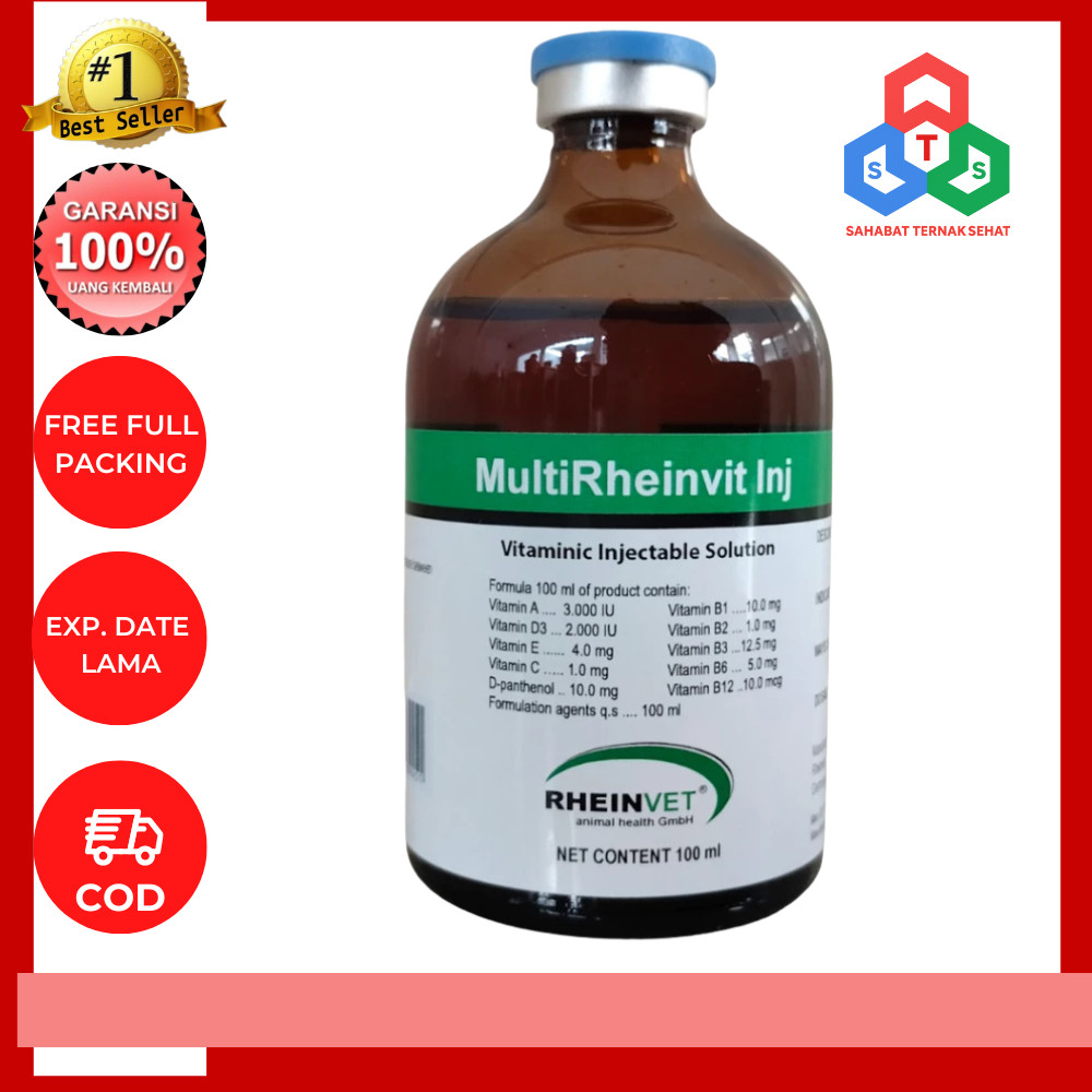 Jual Multivitamin Rheinvit inj 100 ml - Multi Vitamin Injeksi | Shopee ...