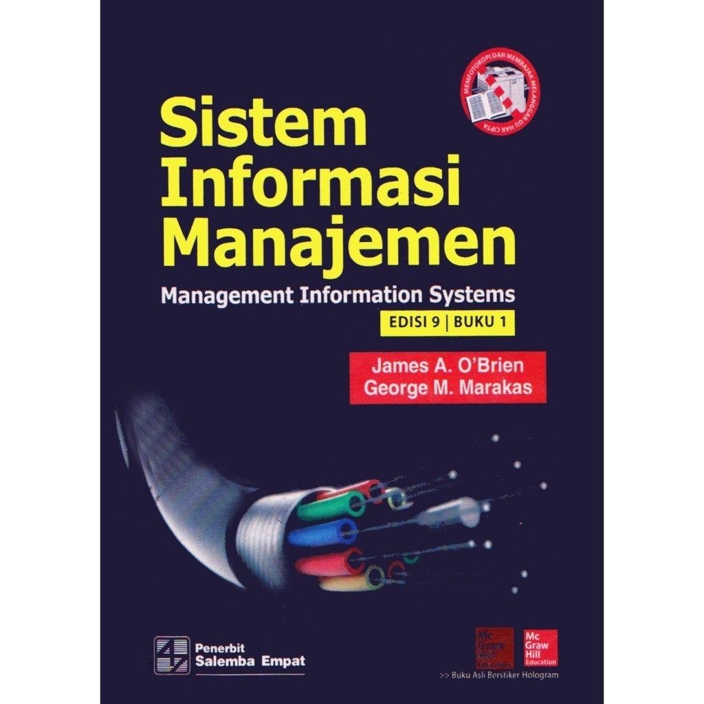 Jual Buku sistem informasi manajemen edisi 9 jilid 1 james a o'brien ...