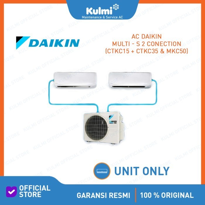 Jual AC Daikin AC Multi S 1/2 PK + 1,5 PK 2 Koneksi MKC50 Invertr Unit ...