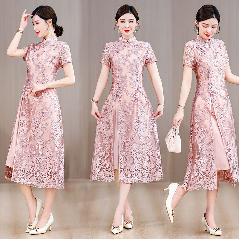 Jual Gaun Pernikahan 2024 Renda Cheongsam Gaun Pengantin Ibu Pernikahan ...