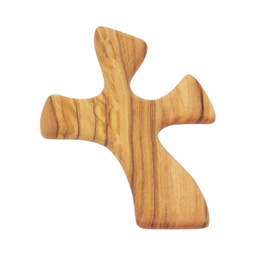 Jual Wood Olive Angle Cross Religious Hand Cross Church Pocket Jesus ...