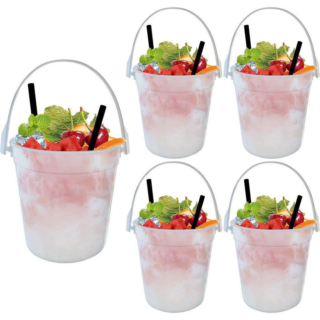 Jual 5PACK Plastic Cocktail Buckets For Drinks Anything But A Cup Party ...