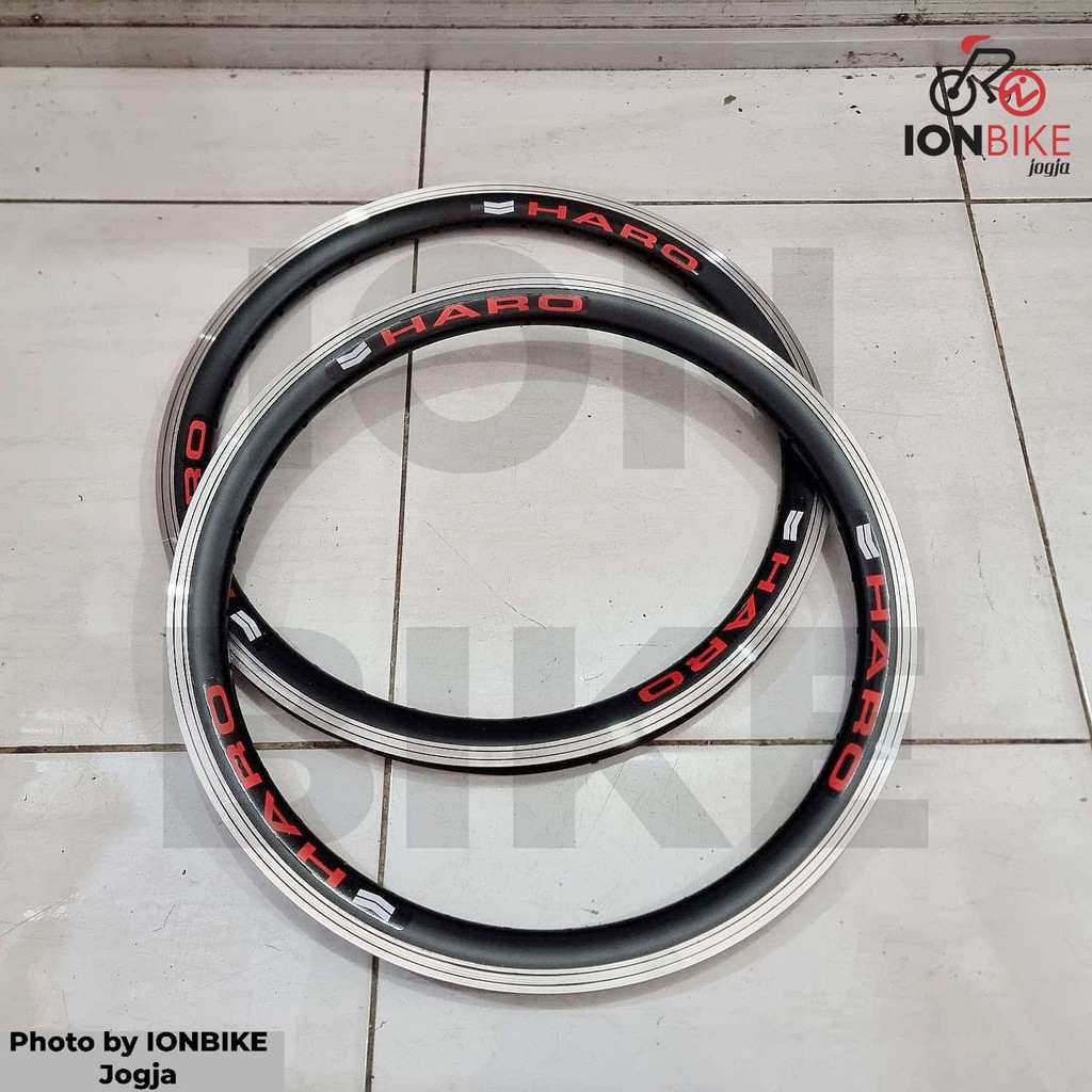 Jual Velg Rim Rims Haro 20 Inch 406 30mm 36 Hole BLACK 36H Alloy CNC 36 ...