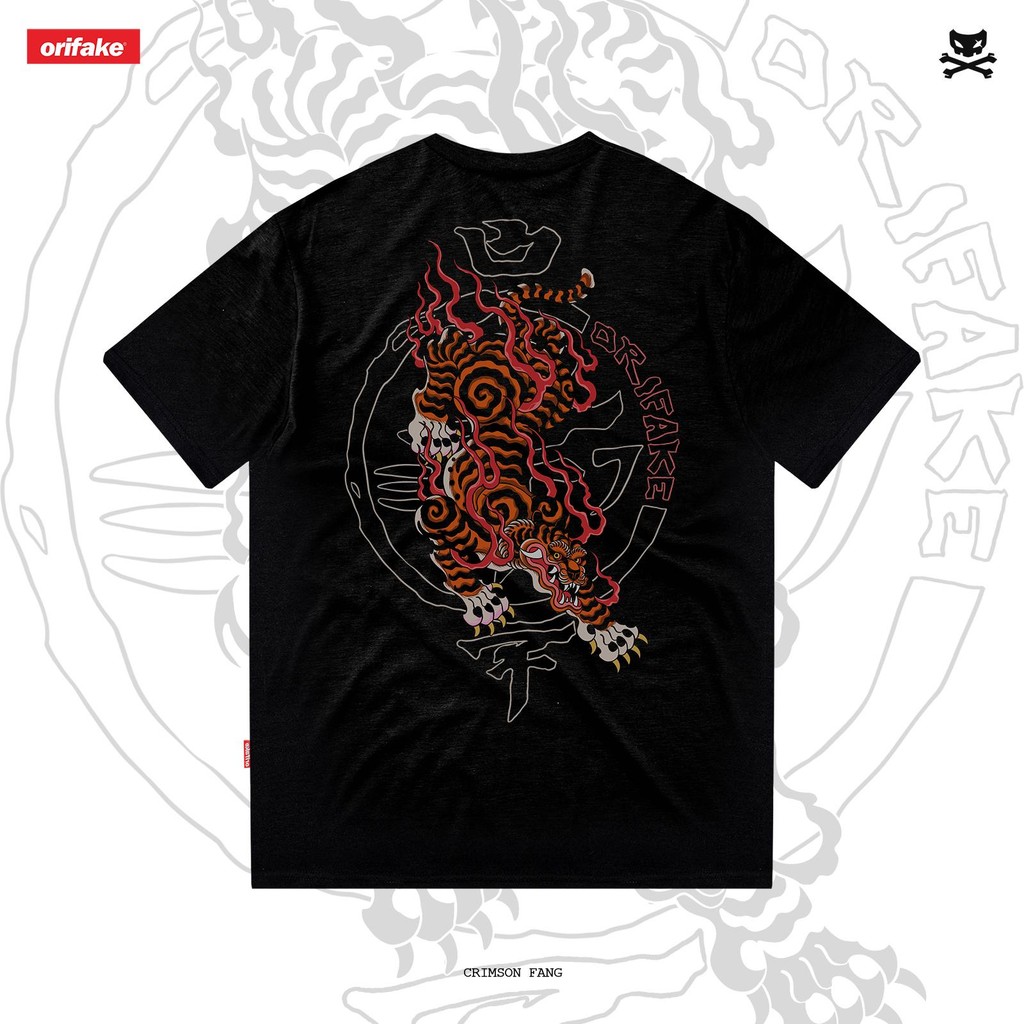 Jual Orifake - T-Shirt Regular Crimson Fang 200gsm | Shopee Indonesia