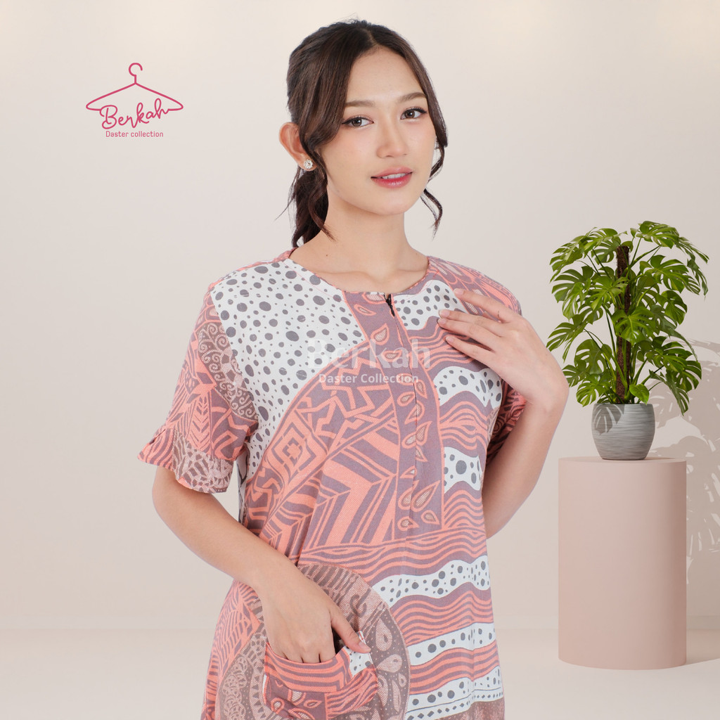 Daster Batik Rayon Busui Resleting Surya Teja