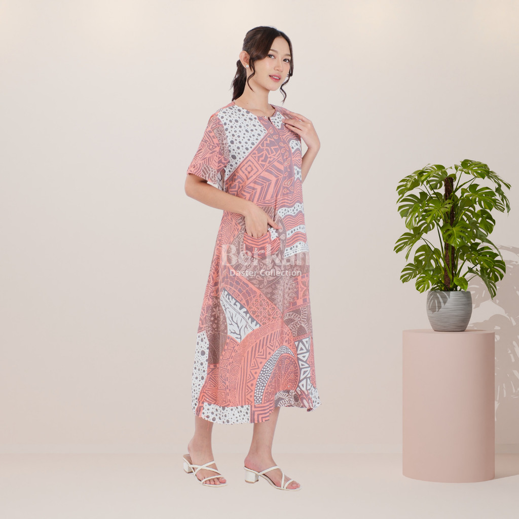 Daster Batik Rayon Busui Resleting Surya Teja 5