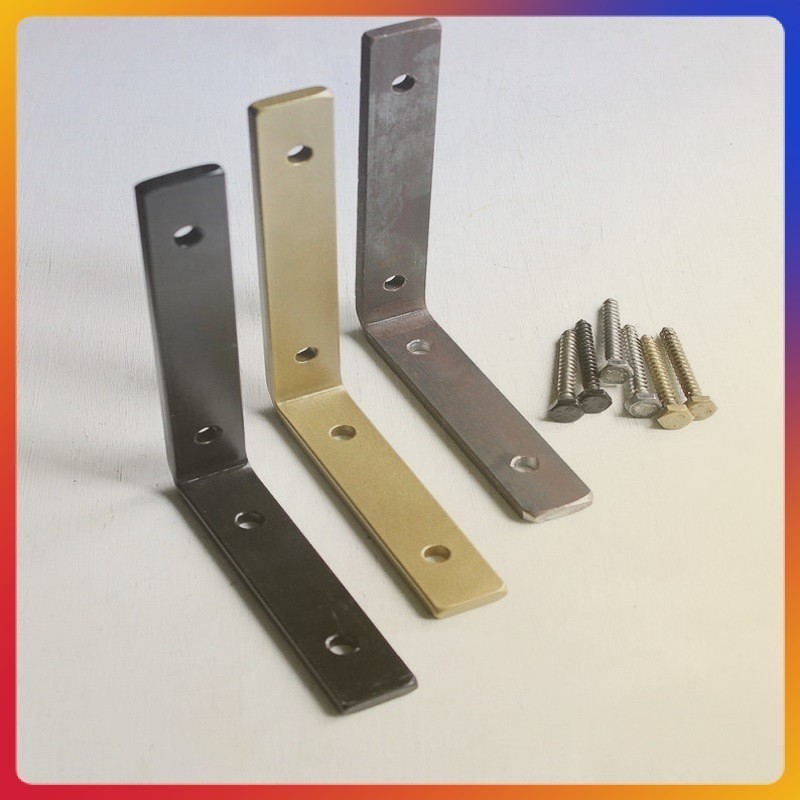 Jual bracket besi siku L rak tempel dinding / besi penyangga rak ...