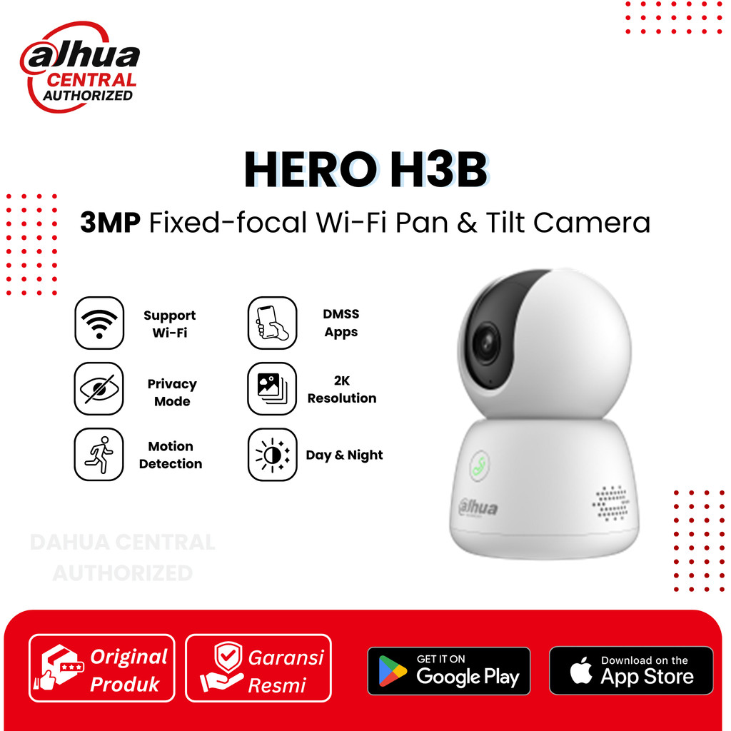 Telecamera Di Sicurezza WiFi Dahua Hero B1 5MP | Rotazione 350°, Visione Notturna 10m, Rilevamento Persone E Animali, Sirena, Audio Bidirezionale, Privacy Mode