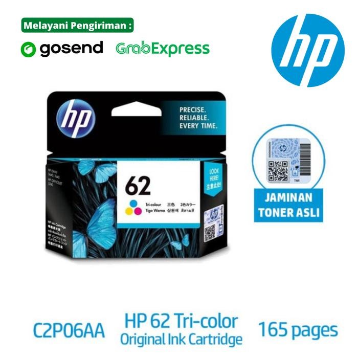 Jual Tinta HP 62 Tri-Color Ink Cartridge Original | Shopee Indonesia