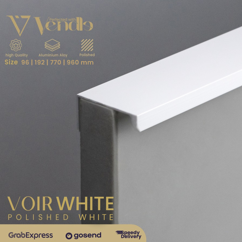 Jual Gagang Pintu Lemari Putih Voir White Puller Wardrobe Handle Laci ...
