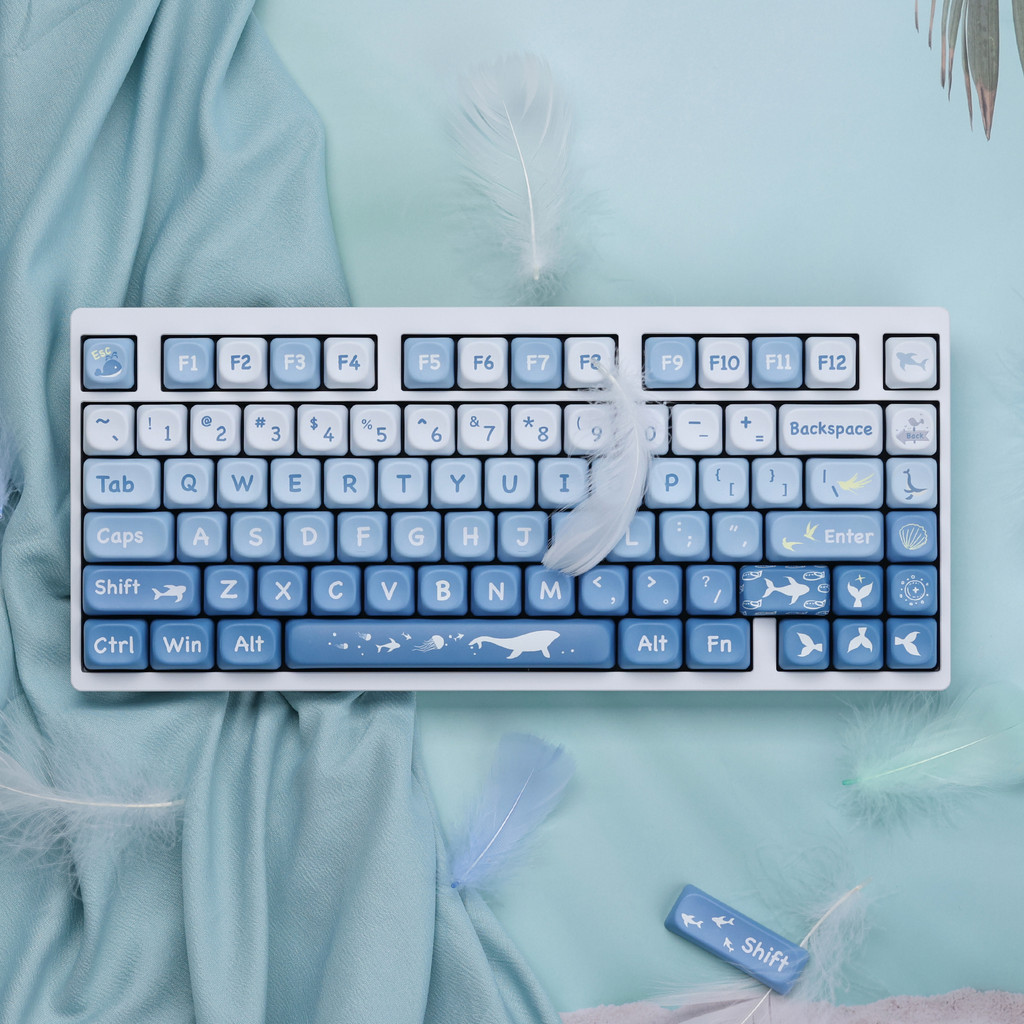 Jual Whale on Island Profile Keycaps Set PBT material Dye-sublimated ...