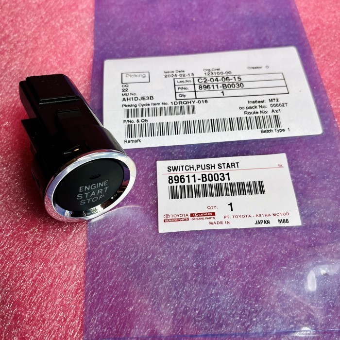 Jual Tombol Switch Start Stop Engine Mesin Toyota 89611-B0031 Grand New ...