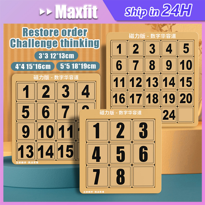 Jual Mainan Puzzle Geser Angka Magnet Kayu 3X3/4X4/5X5 - Mainan Anak ...