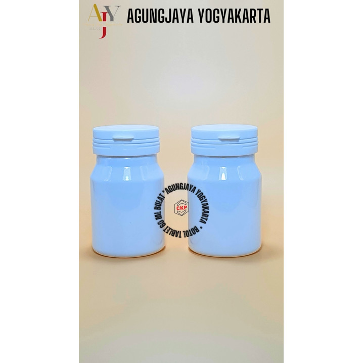 Jual Botol 30 Tablet Bulat Putih Tutup Snap / Botol Tablet / Botol ...