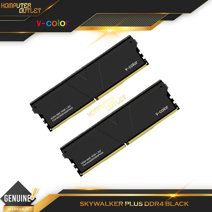 Jual V-Color DDR4 16GB Kit (2x8GB) 3200 Mhz CL18 Black Ram Komputer ...
