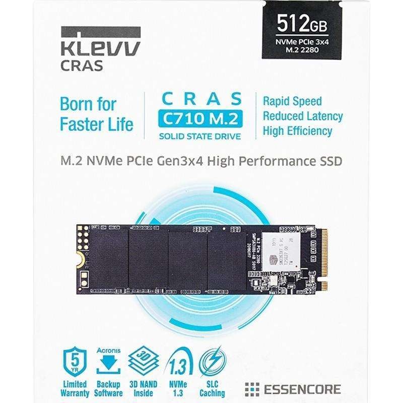 Jual SSD M.2 KLEVV CRAS C710 256GB / 512GB NVMe PCIe - Cocok untuk