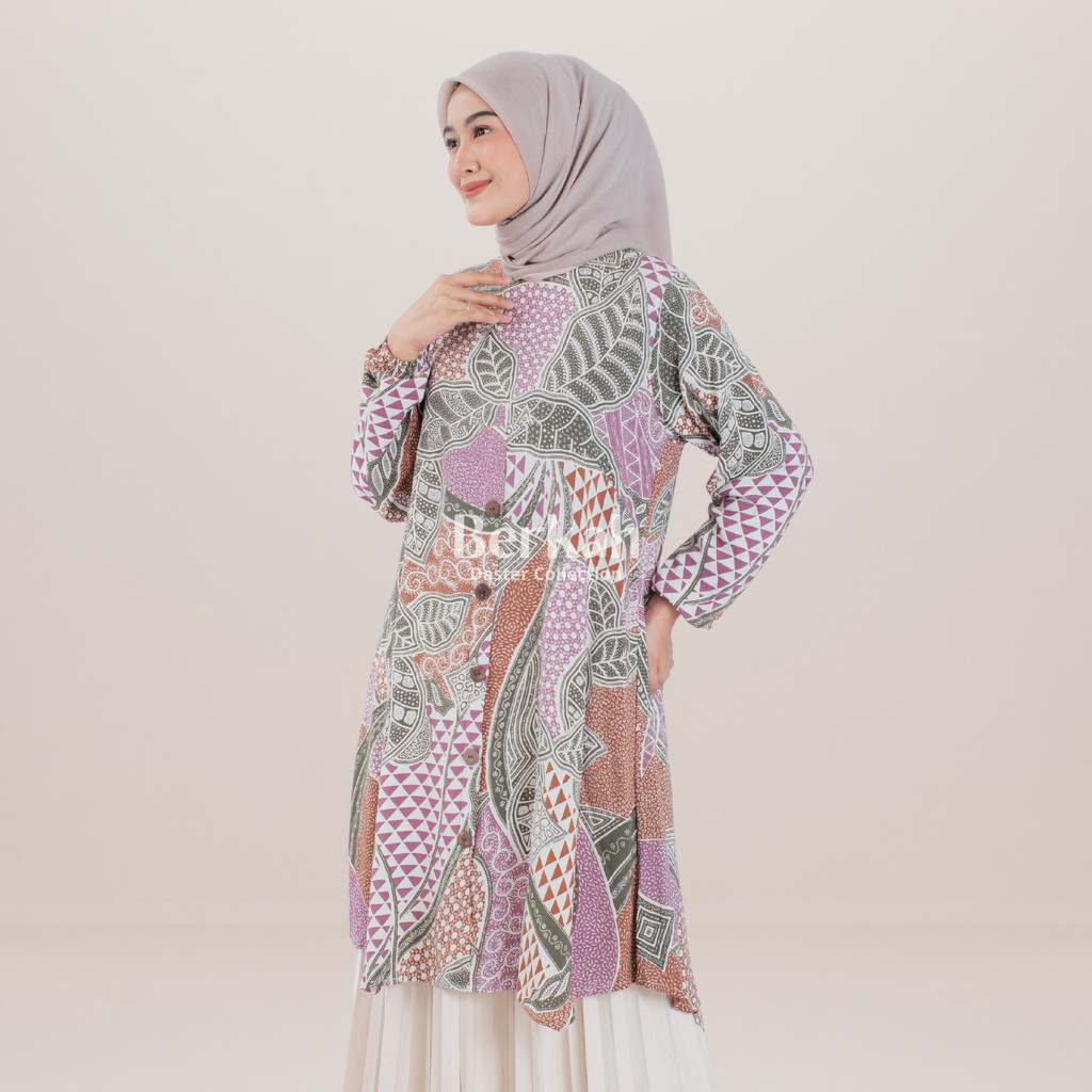Atasan Batik Tunik Modern Rayon Surya Teja 5