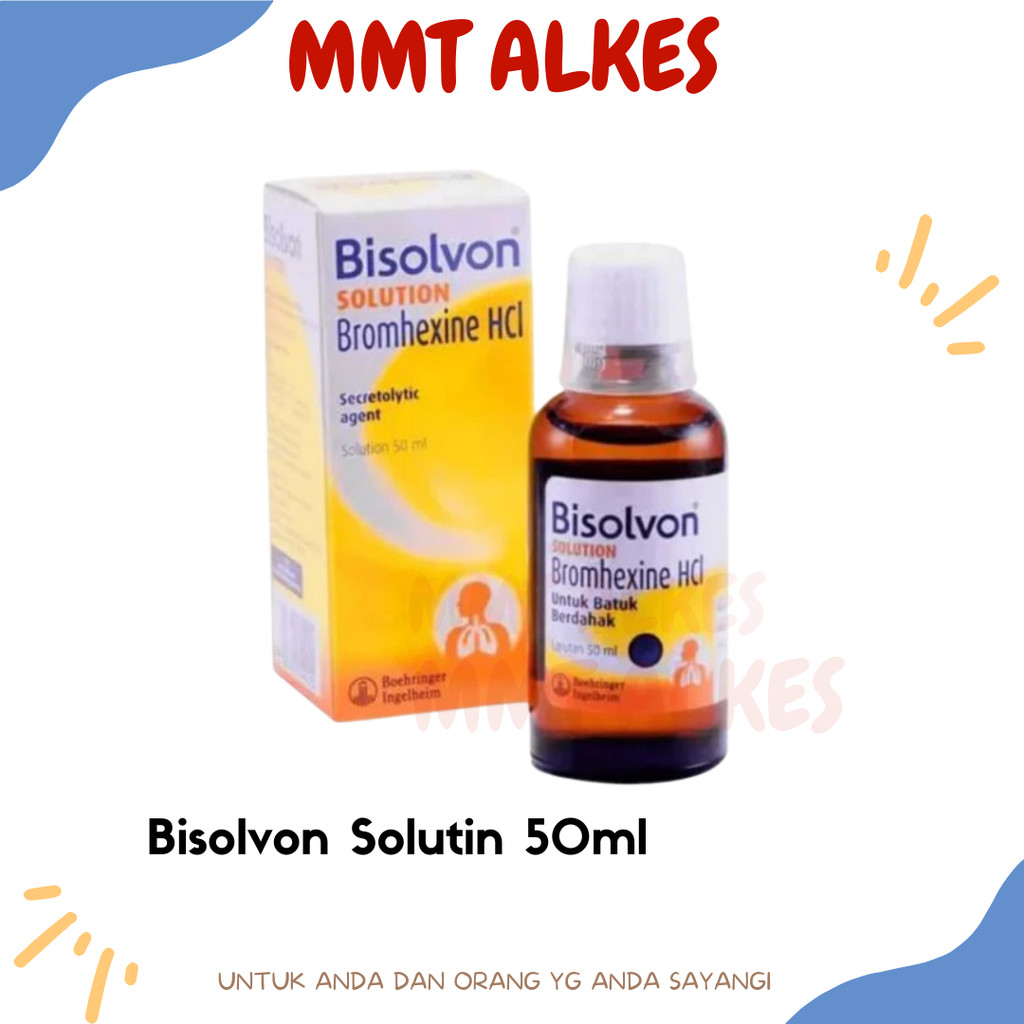 Jual Bisolvon Aventis Solution 50 ML // Larutan Pengencer Dahak // Obat ...