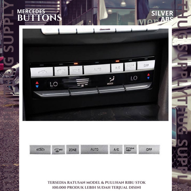 Jual COVER AC AIR BUTTON SWTICH SILVER E CLASS MERCEDES BENZ MERCY AMG ...