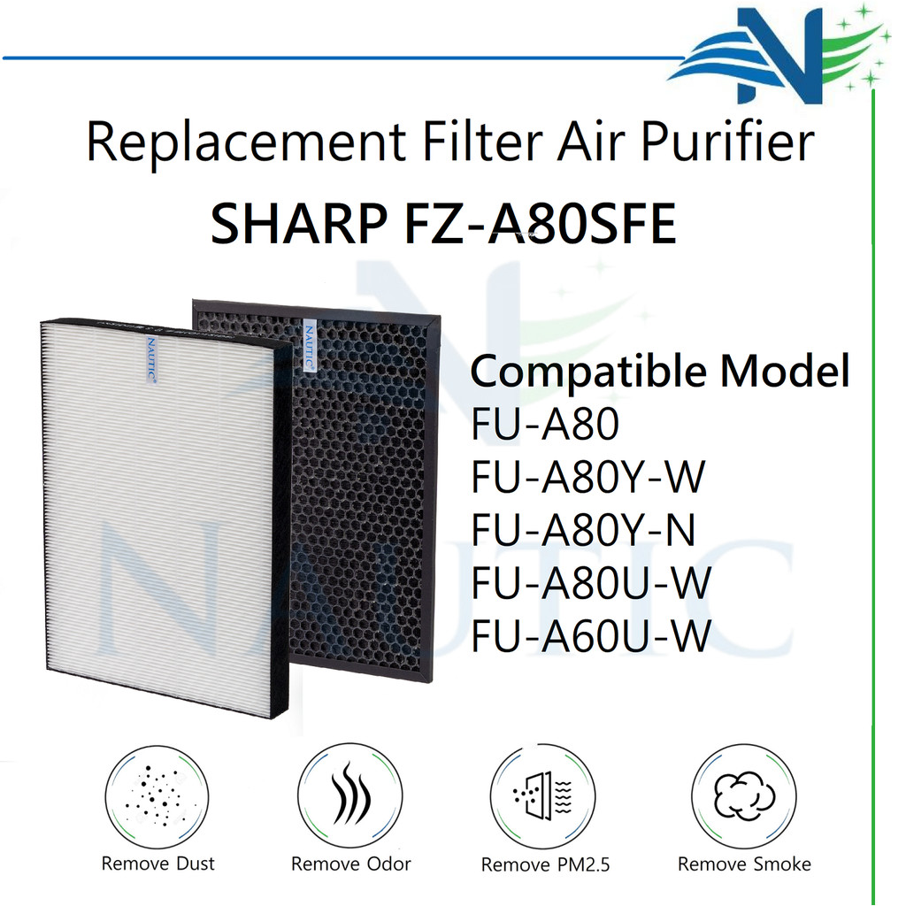 Jual NAUTIC Filter Sharp Air Purifier FZ-A80SFE FU A80 FU-A80Y FU-A80Y ...