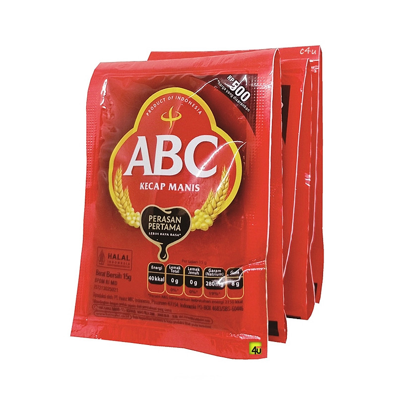 Jual KECAP ABC KECAP MANIS SACHET 15 ML ECER 500AN MINORD | Shopee ...