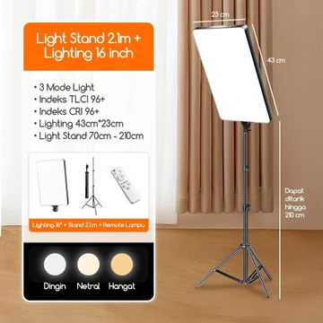 Bonkyo Lampu Foto Led Lampu Lighting Lampu Sorot Lighting Studio Tripod Lampu Konten Kreator