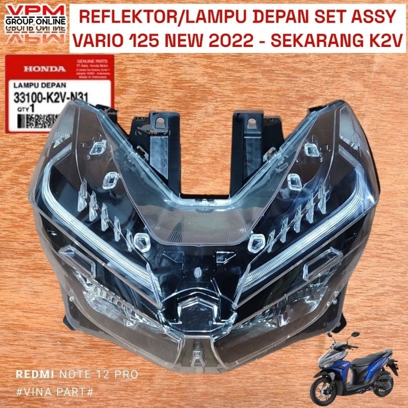 Jual headlamp reflektor lampu depan vario 125 new K2V 2022 2023 2024 ...